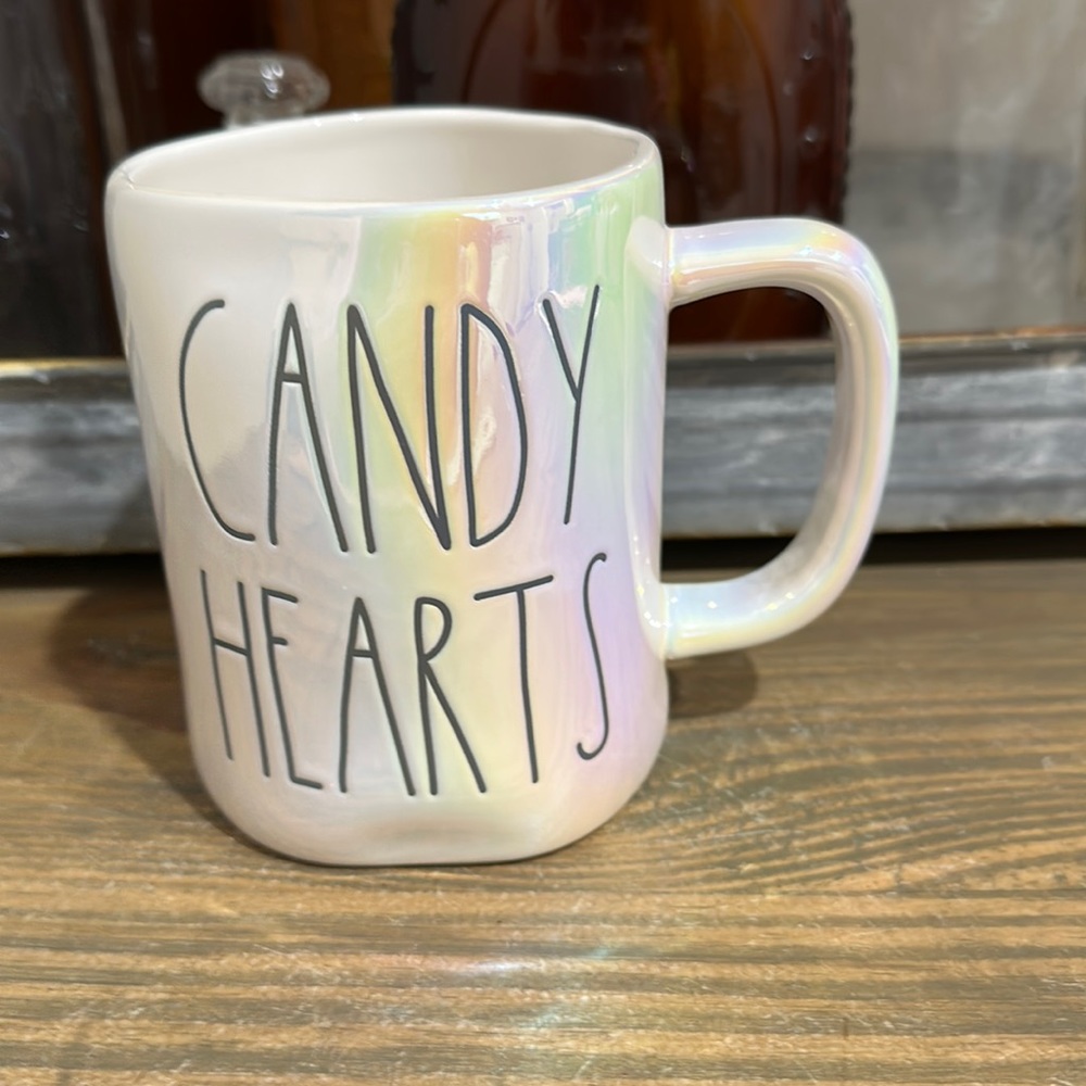 Rae Dunn 2020 CANDY HEARTS Iridescent Mug